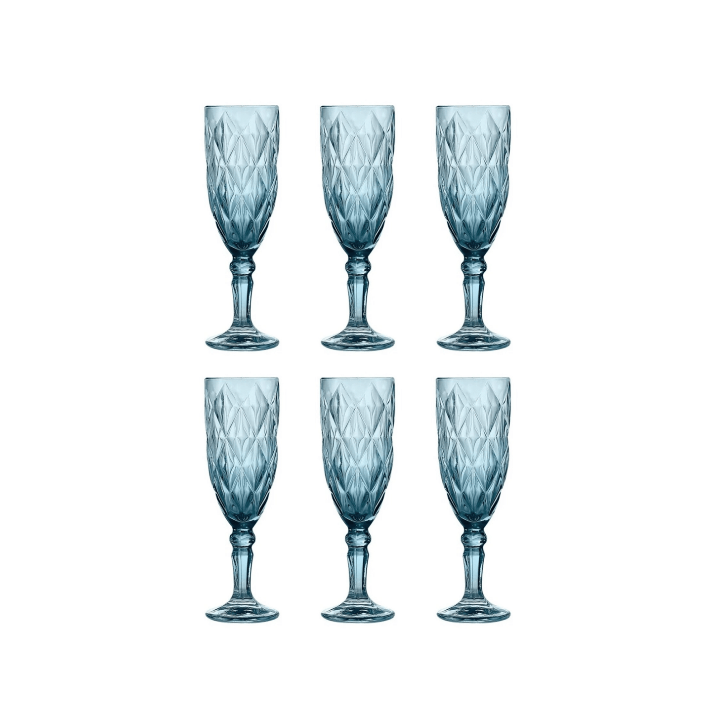 Cok Escorial Champagneflute Blauw 16,5 cl - Doos 6 stuks - 123Glaswerk