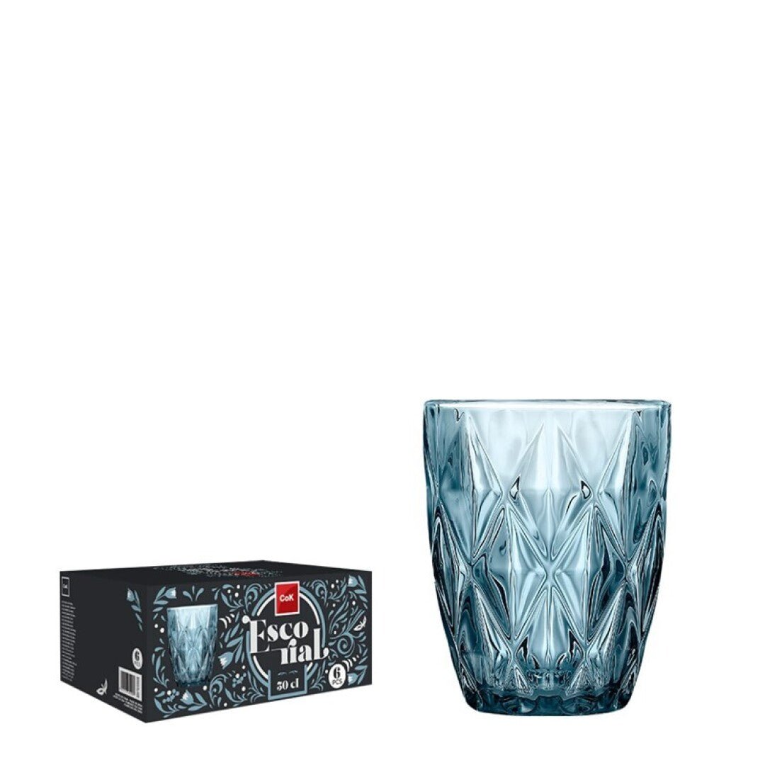 Cok Escorial Tumblerglas Blauw 30 cl - Doos 6 stuks - 123Glaswerk