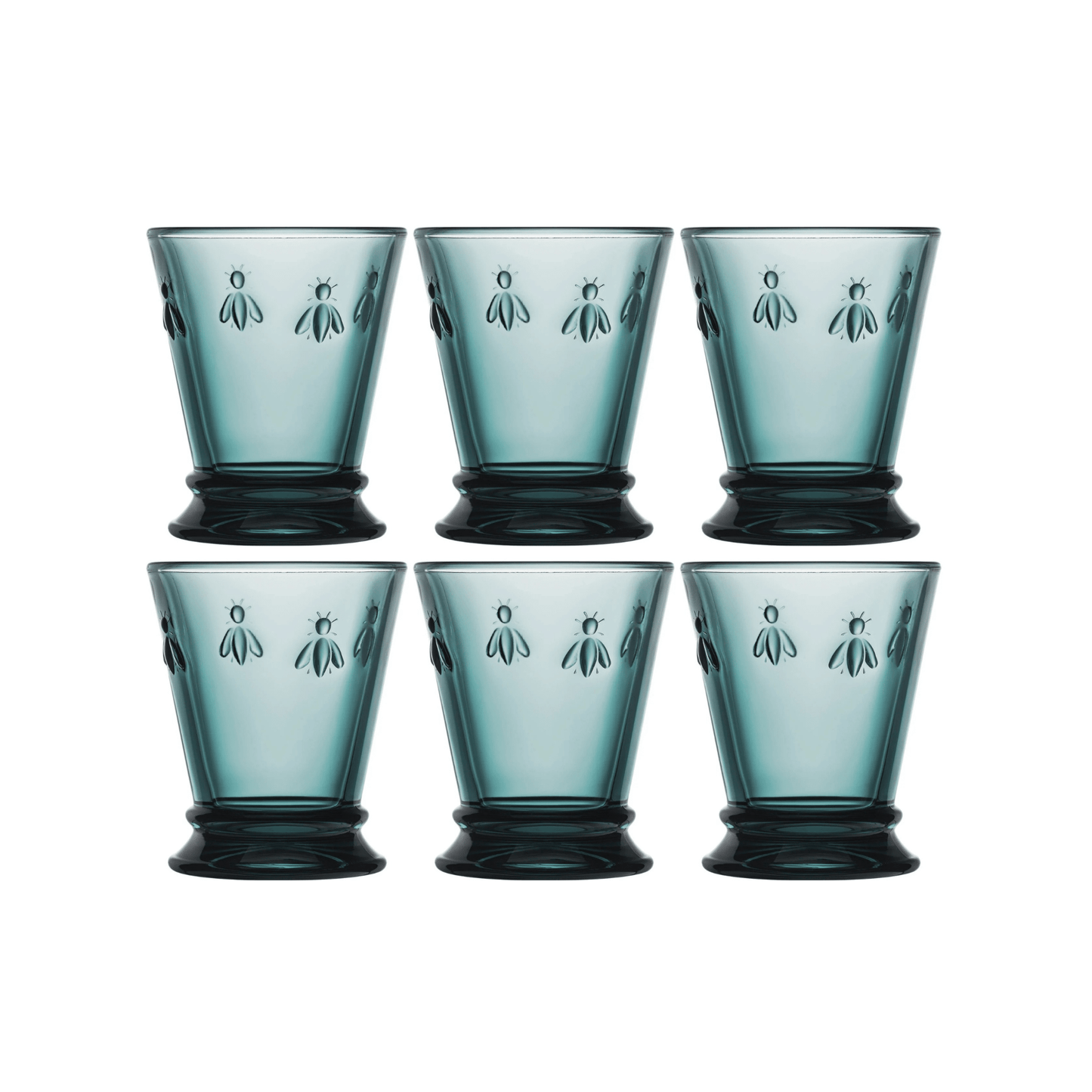 La Rochère Abeille Tumblerglas Blauw 26 cl - Doos 6 stuks - 123Glaswerk