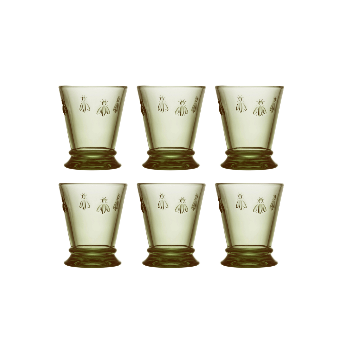 La Rochère Abeille Tumblerglas Olijfgroen 26 cl - Doos 6 stuks - 123Glaswerk