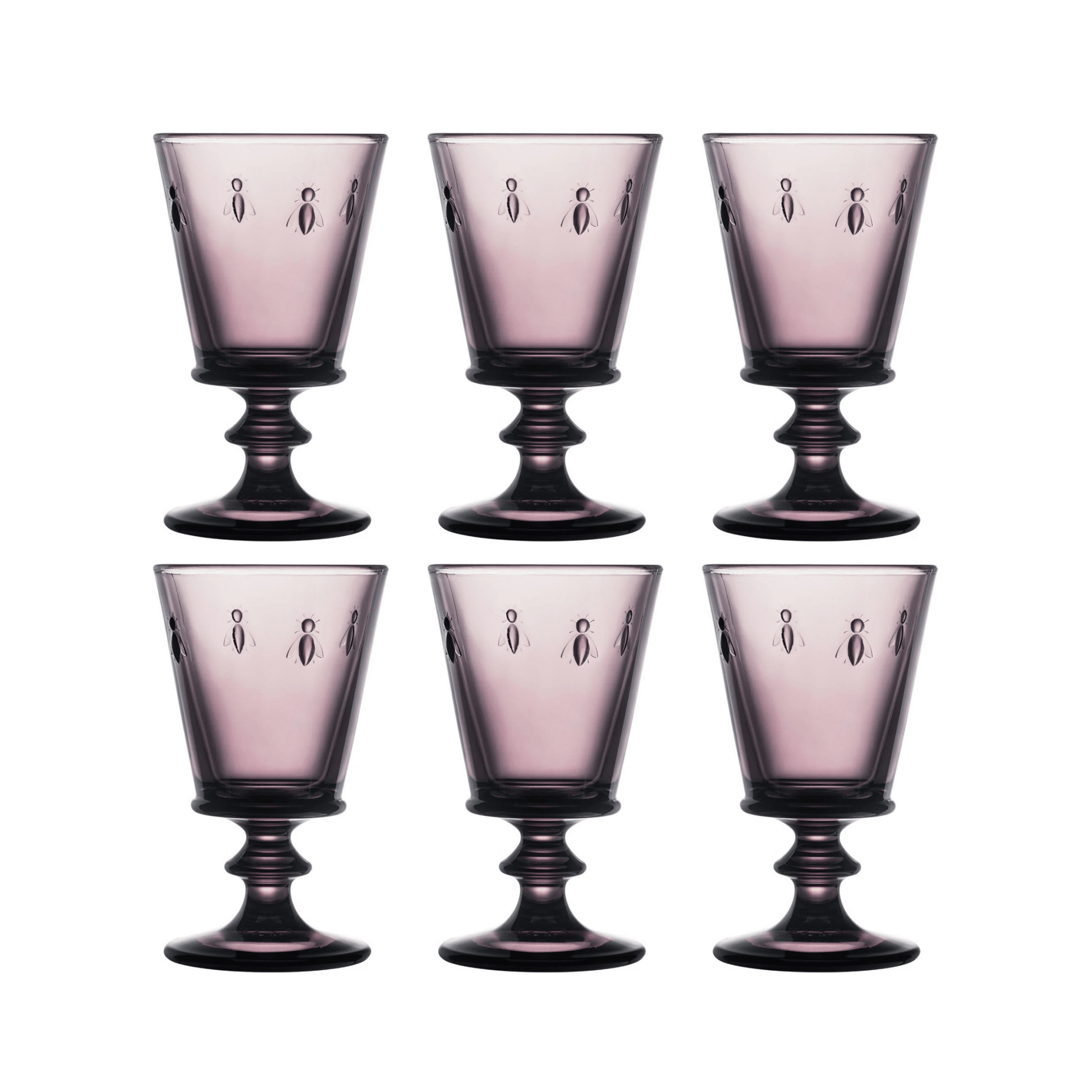 La Rochère Abeille Wijnglas Aubergine 24 cl - Doos 6 stuks - 123Glaswerk