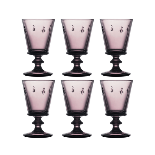 La Rochère Abeille Wijnglas Aubergine 24 cl - Doos 6 stuks - 123Glaswerk