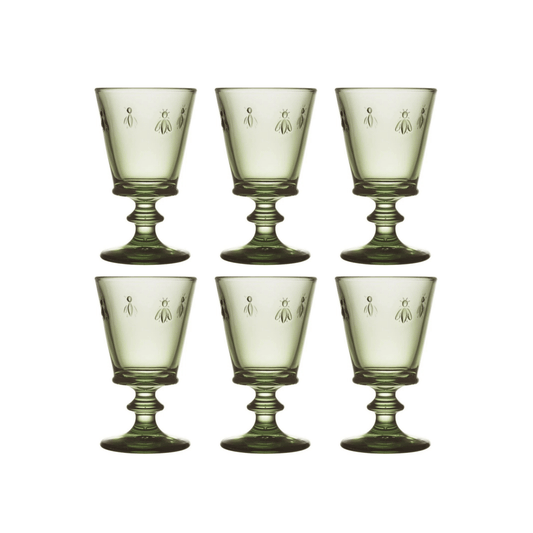 La Rochère Abeille Wijnglas Olijfgroen 24 cl - Doos 6 stuks - 123Glaswerk