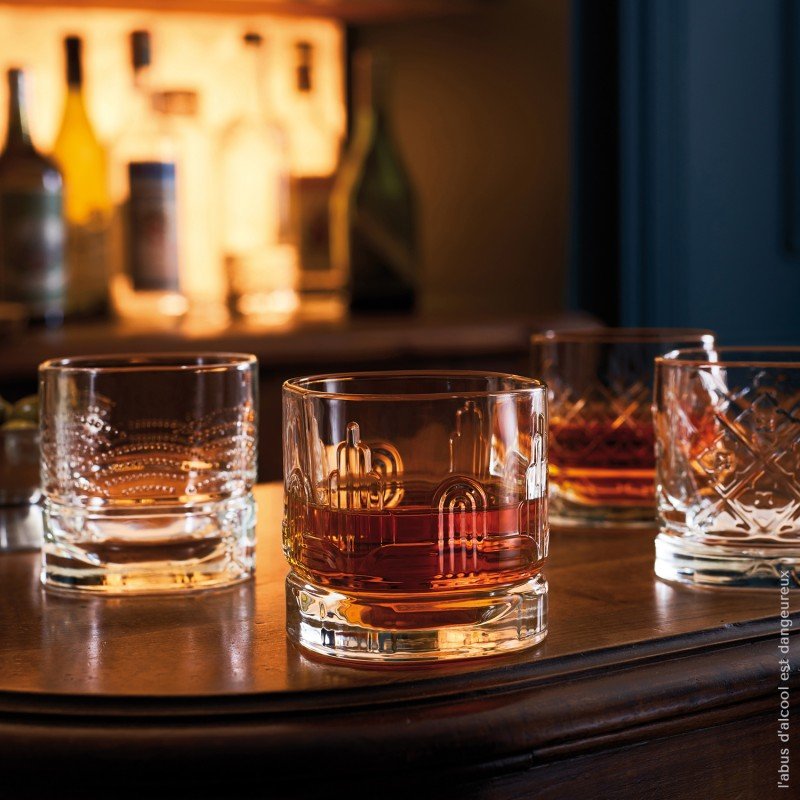 La Rochère Dandy Whiskyglas Mix 30 cl - Doos 4 stuks - 123Glaswerk
