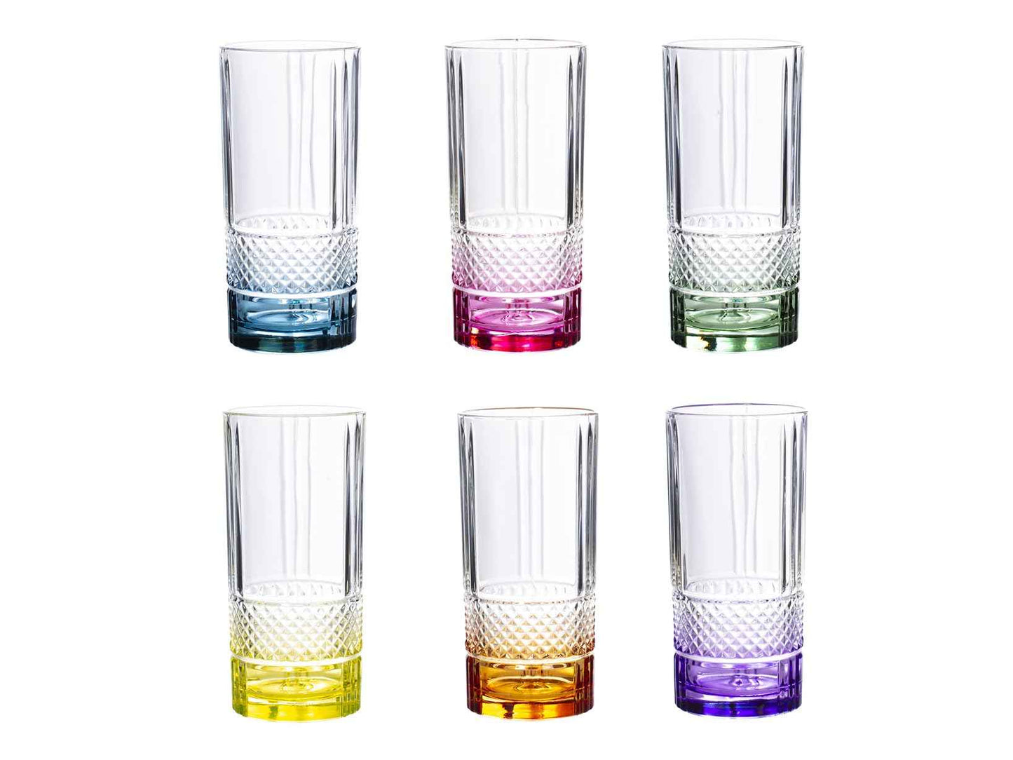 RCR Brillante Kleur Longdrinkglas 37 cl - Doos 6 stuks
