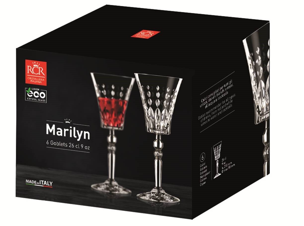 RCR Marilyn Rood Wijnglas 26 cl - Doos 6 stuks - 123Glaswerk