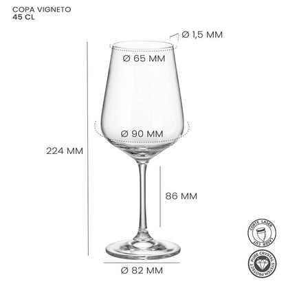 Alar Vigneto Wijnglas 45 cl - Doos 6 stuks - 123Glaswerk