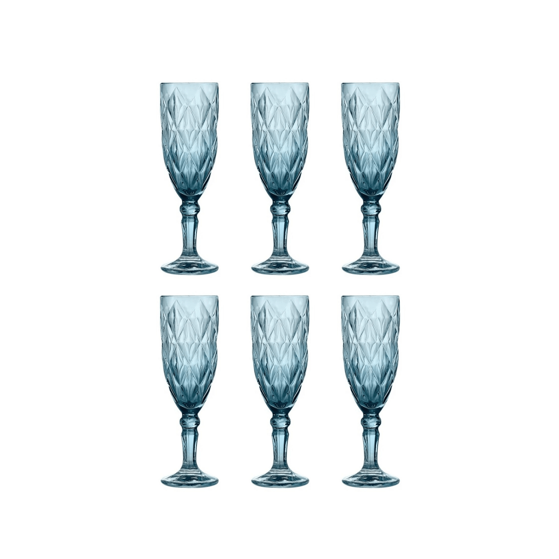 Cok Escorial Champagneflute Blauw 16,5 cl - Doos 6 stuks - 123Glaswerk