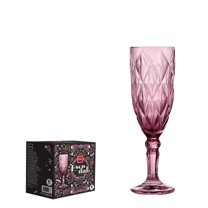 Cok Escorial Champagneflute Roze 16,5 cl - Doos 6 stuks - 123Glaswerk