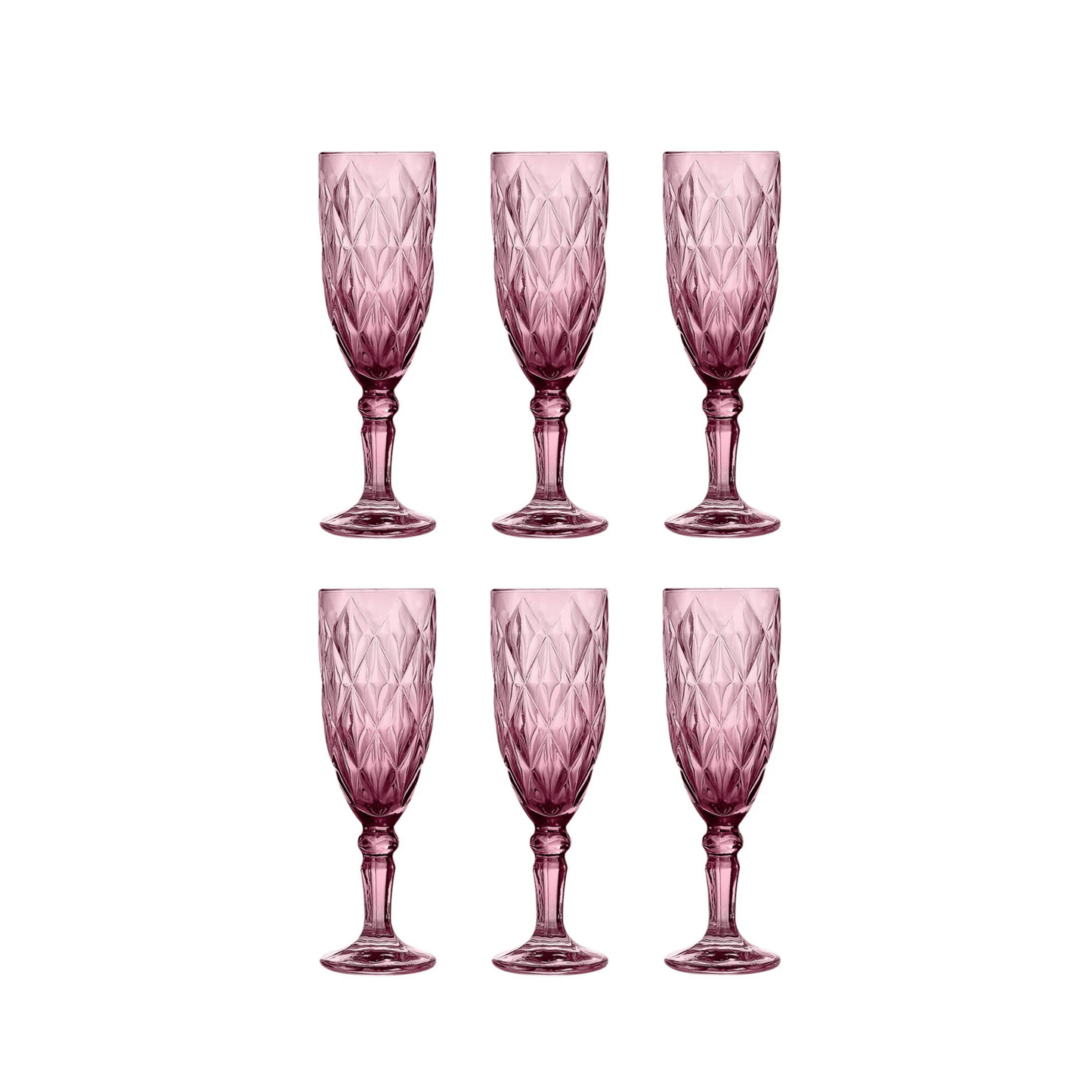 Cok Escorial Champagneflute Roze 16,5 cl - Doos 6 stuks - 123Glaswerk