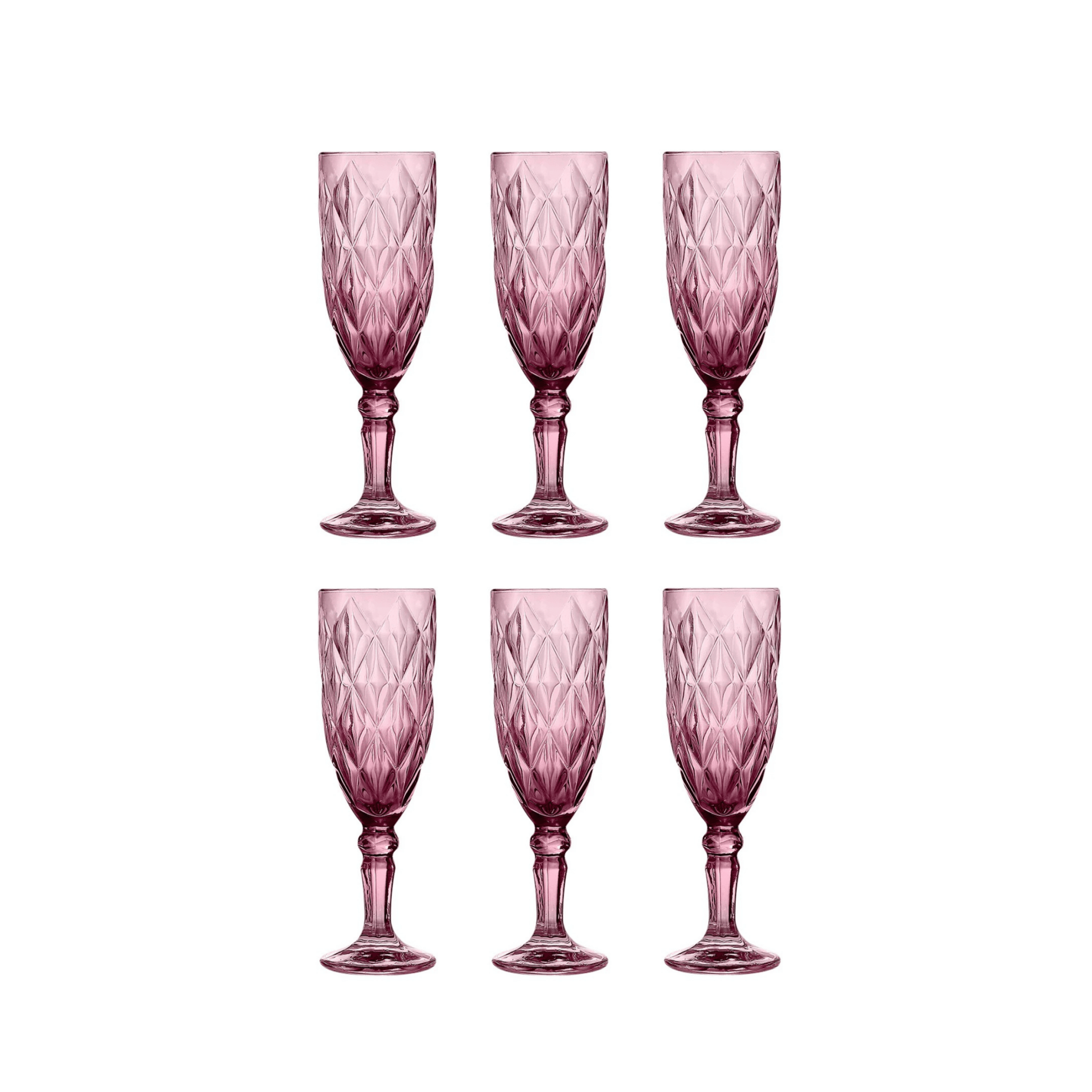 Cok Escorial Champagneflute Roze 16,5 cl - Doos 6 stuks - 123Glaswerk
