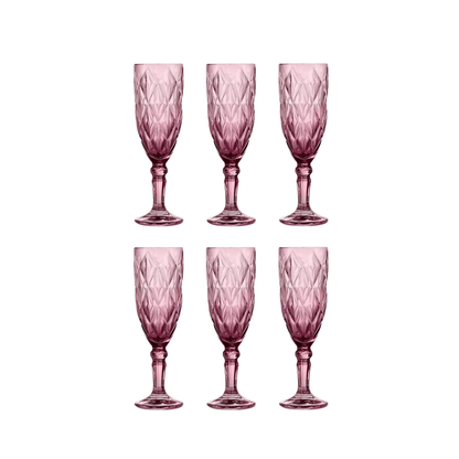 Cok Escorial Champagneflute Roze 16,5 cl - Doos 6 stuks - 123Glaswerk