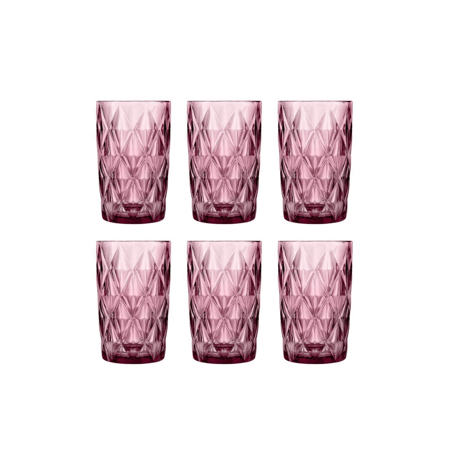 Cok Escorial Longdrinkglas Roze 40 cl - Doos 6 stuks - 123Glaswerk