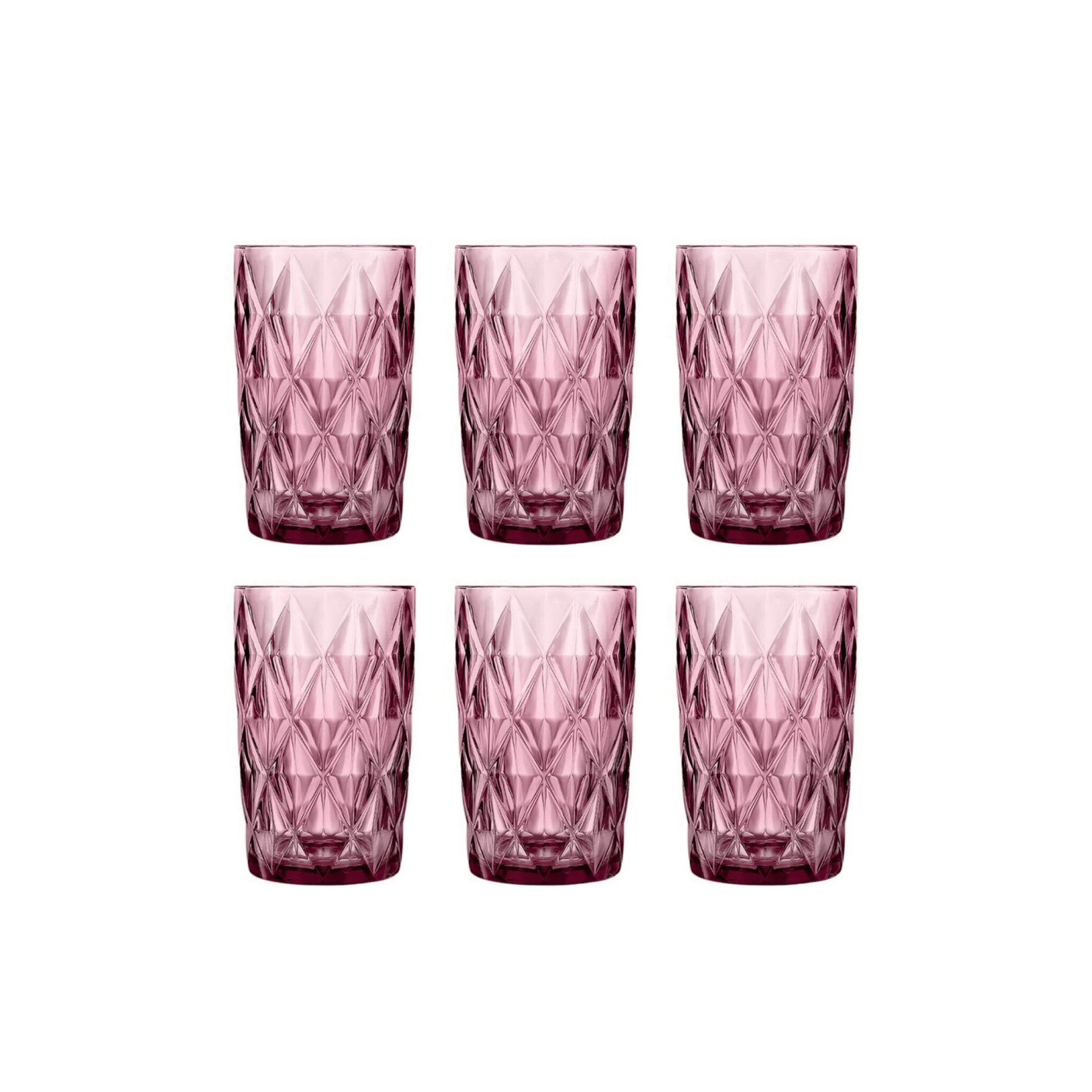 Cok Escorial Longdrinkglas Roze 40 cl - Doos 6 stuks - 123Glaswerk