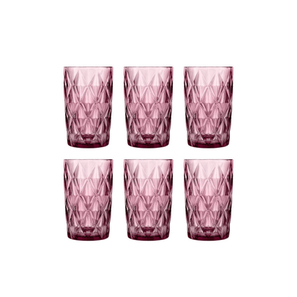 Cok Escorial Longdrinkglas Roze 40 cl - Doos 6 stuks - 123Glaswerk