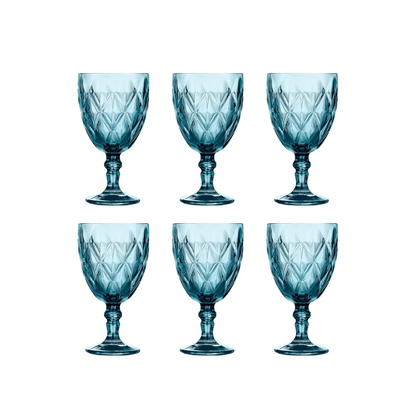 Cok Escorial Wijnglas Blauw 35 cl - Doos 6 stuks - 123Glaswerk