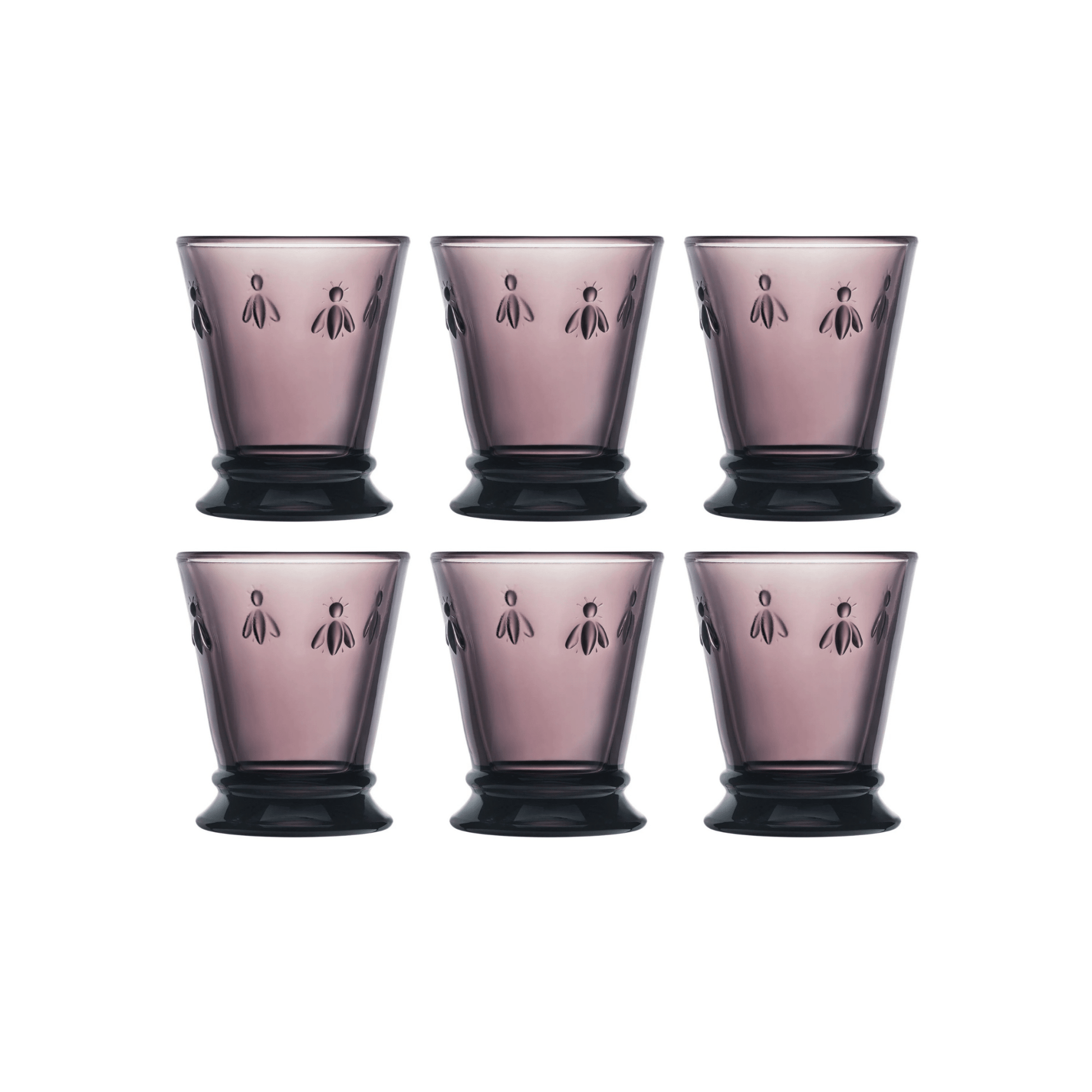 La Rochère Abeille Tumblerglas Aubergine 26 cl - Doos 6 stuks - 123Glaswerk