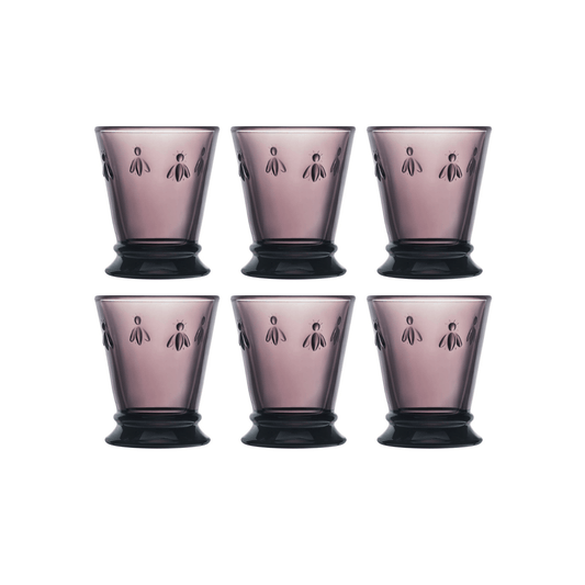 La Rochère Abeille Tumblerglas Aubergine 26 cl - Doos 6 stuks - 123Glaswerk