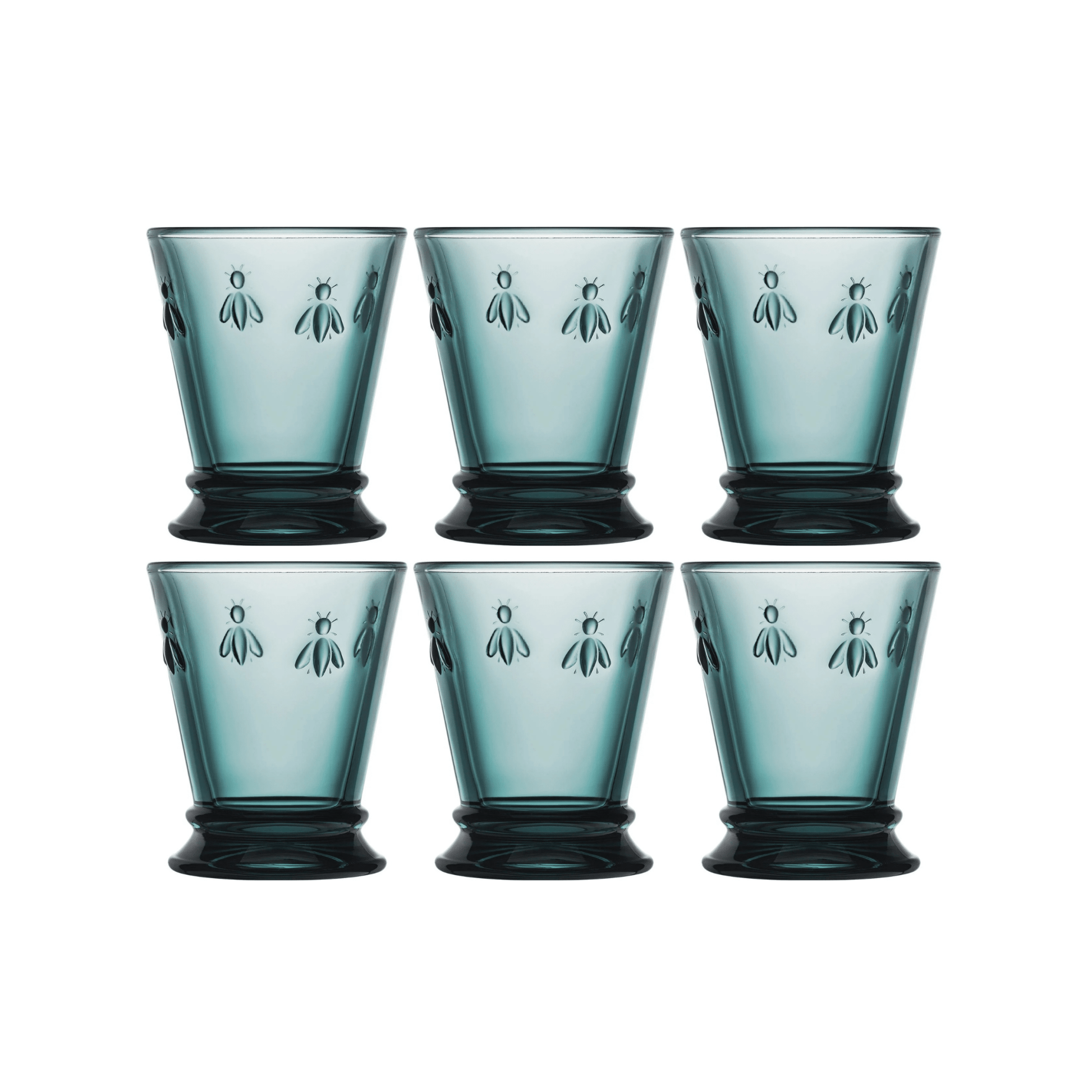 La Rochère Abeille Tumblerglas Blauw 26 cl - Doos 6 stuks - 123Glaswerk