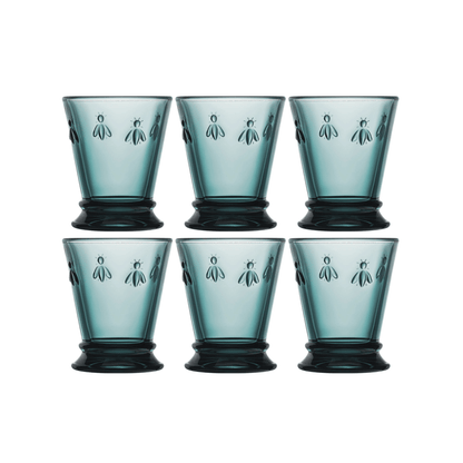 La Rochère Abeille Tumblerglas Blauw 26 cl - Doos 6 stuks - 123Glaswerk