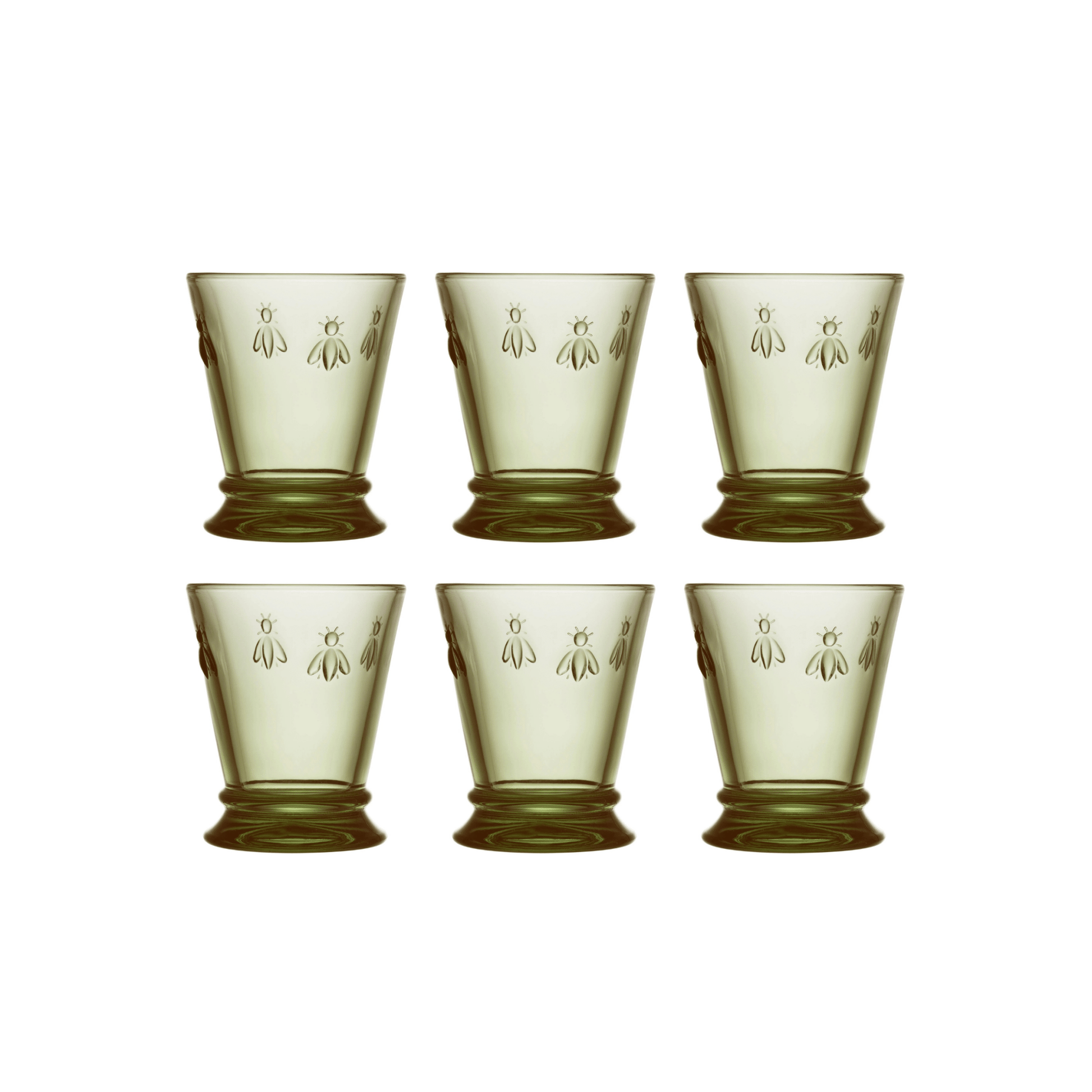 La Rochère Abeille Tumblerglas Olijfgroen 26 cl - Doos 6 stuks - 123Glaswerk
