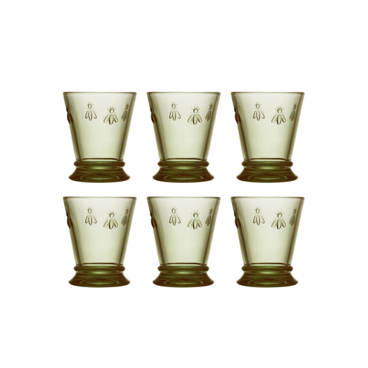 La Rochère Abeille Tumblerglas Olijfgroen 26 cl - Doos 6 stuks - 123Glaswerk