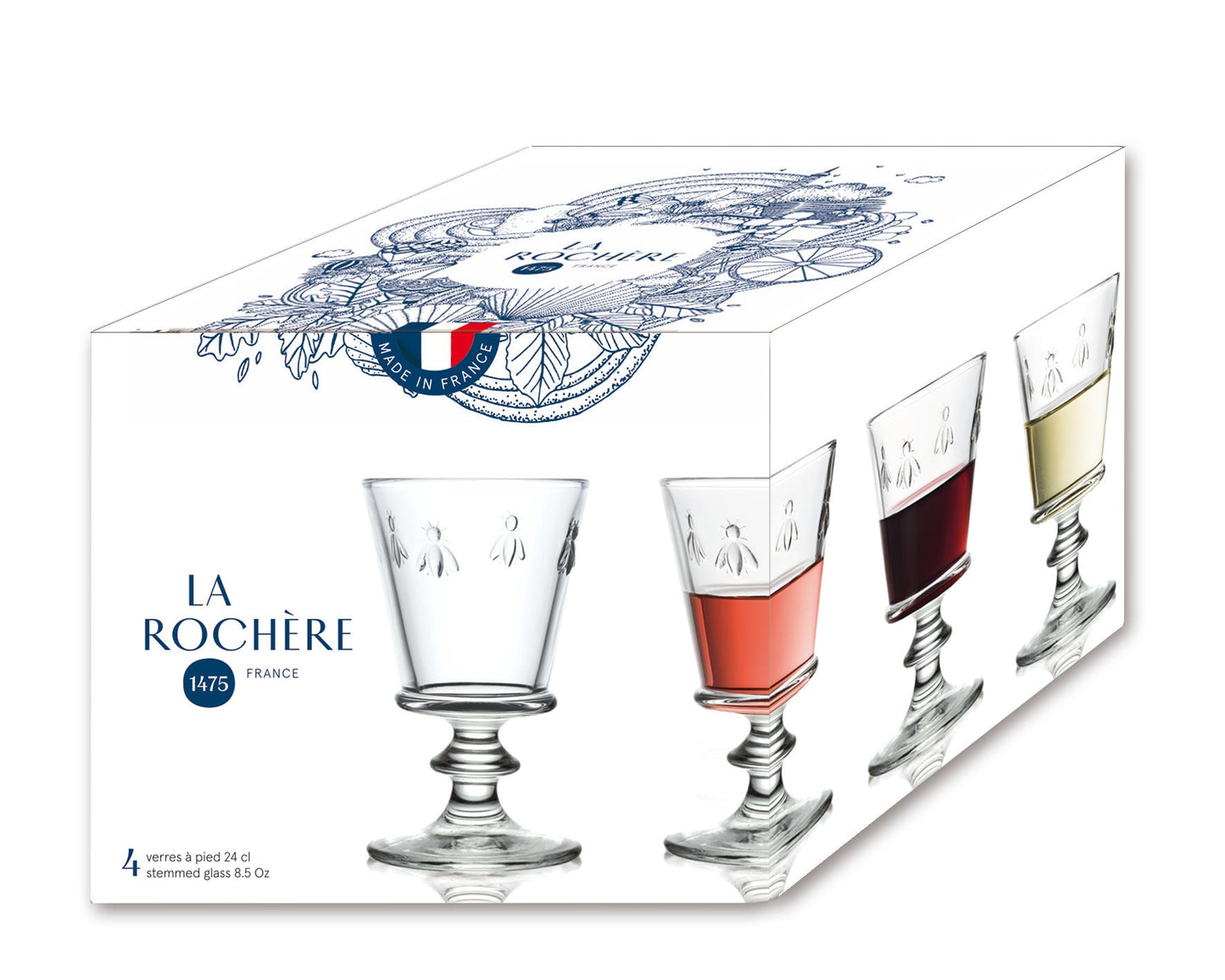 La Rochère Abeille Wijnglas 24 cl - Doos 6 stuks - 123Glaswerk