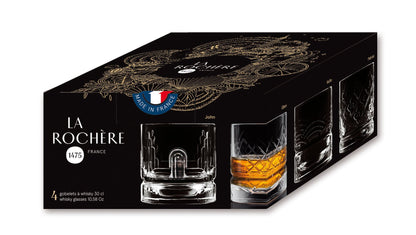 La Rochère Dandy Whiskyglas Mix 30 cl - Doos 4 stuks - 123Glaswerk