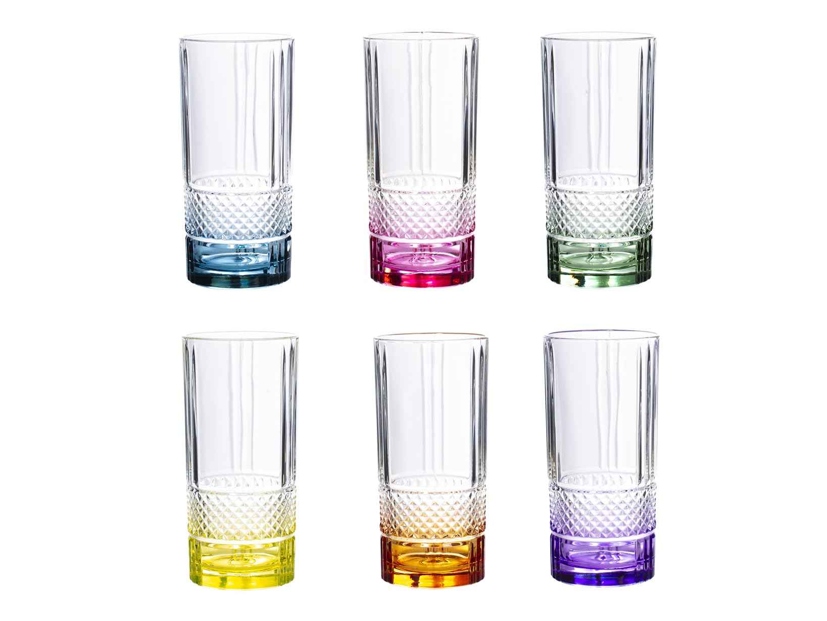 RCR Brillante Kleur Longdrinkglas 37 cl - Doos 6 stuks
