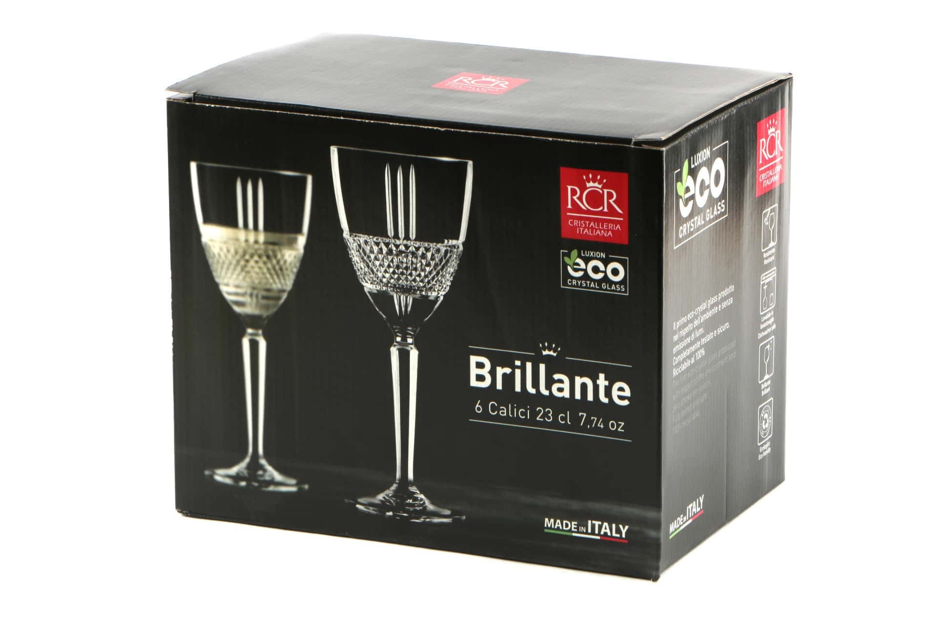 RCR Brillante Wijnglas Wit 23 cl - Doos 6 stuks - 123Glaswerk